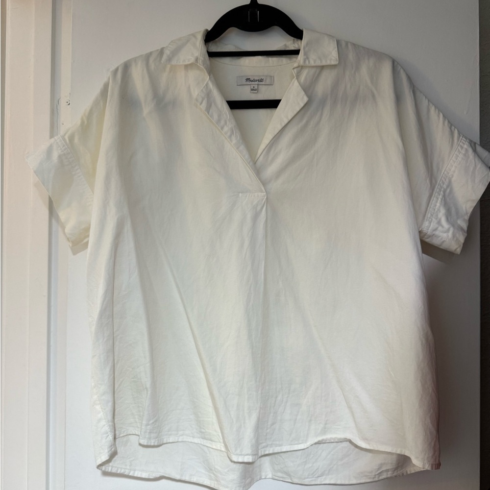 Madewell White Button Down Shirt